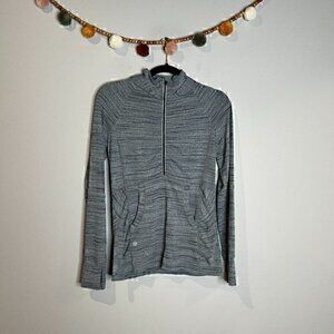 Athleta grey space dye quarter zip pullover
